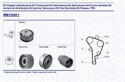 MAGNETI MARELLI 341310941101 -  Комплект ремня ГРМ